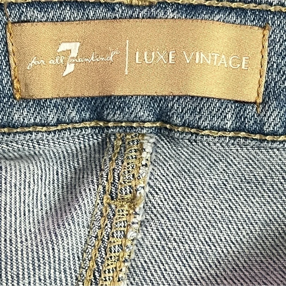 7 for All ManKind Luxe Vintage Josefina Boyfriend Distressed Jeans in Floral